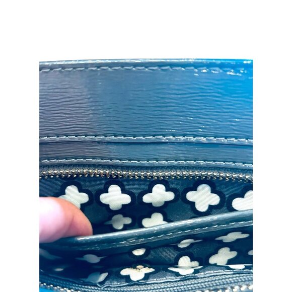 KATE SPADE NEW YORK Beacon Court Jeanne Satchel Bag Gray Patent Leather - Picture 14 of 14